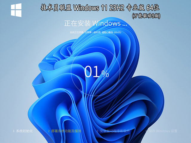 技术员联盟 Ghost Win11 23H2 专业版 64位（万能驱动9版）